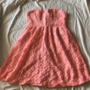 Lace bustier pink dress Lg NWT